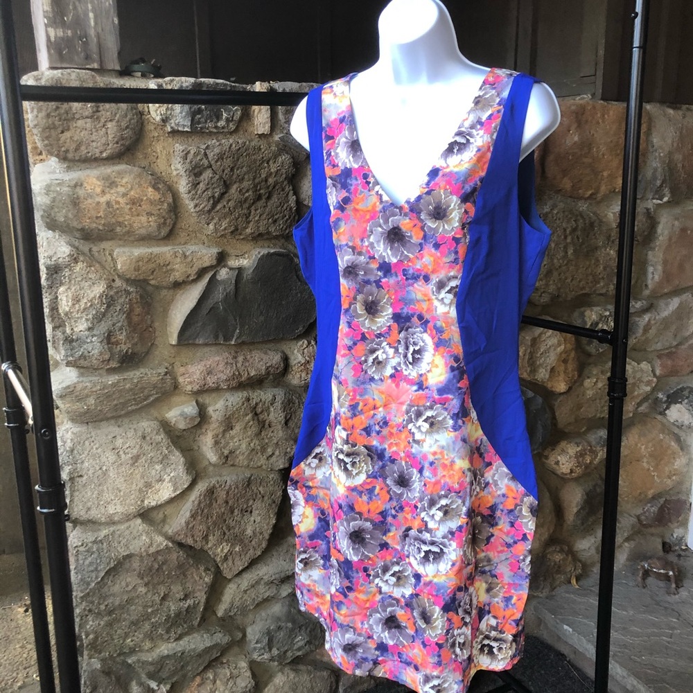 Blue Side Panel Dress